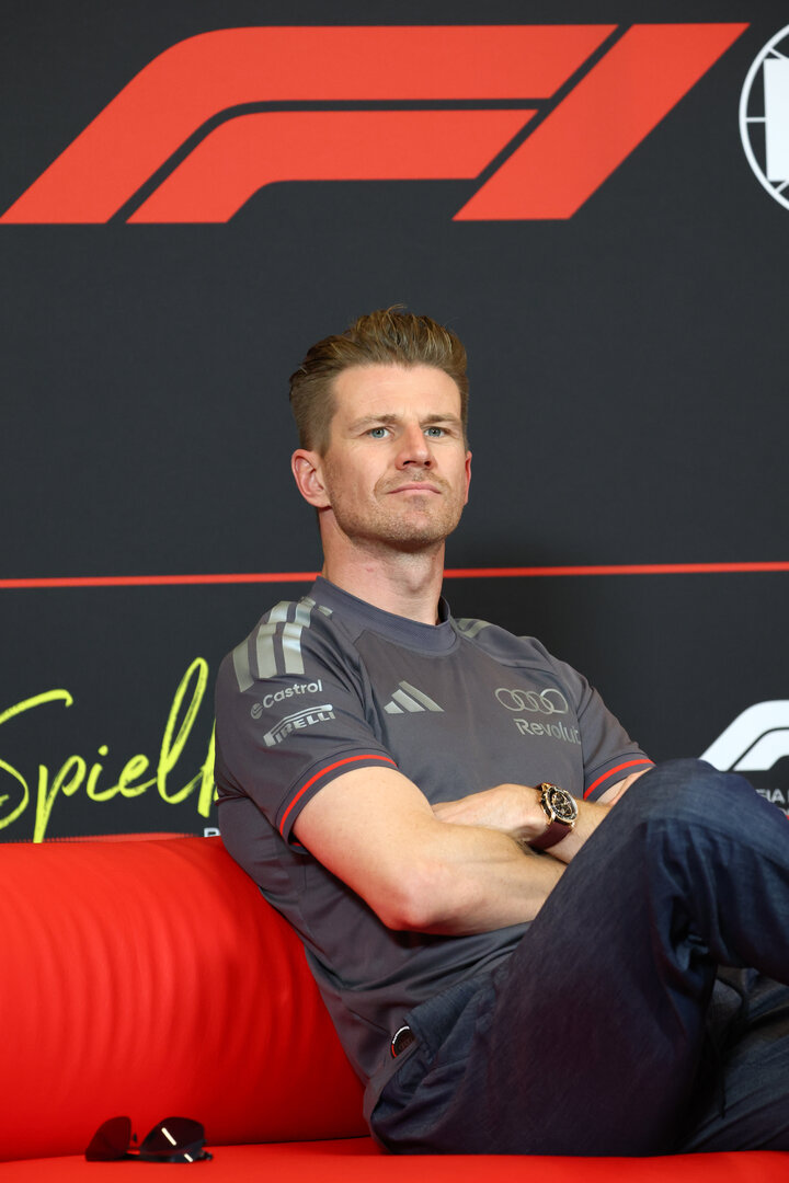 GP AUSTRIA, Nico Hulkenberg (GER) Audi F1 Team in the FIA Press Conference.
25.06.2026. Formula 1 World Championship, Rd 8, Austrian Grand Prix, Spielberg, Austria, Preparation Day.
- www.xpbimages.com, EMail: requests@xpbimages.com © Copyright: Bearne / XPB Images