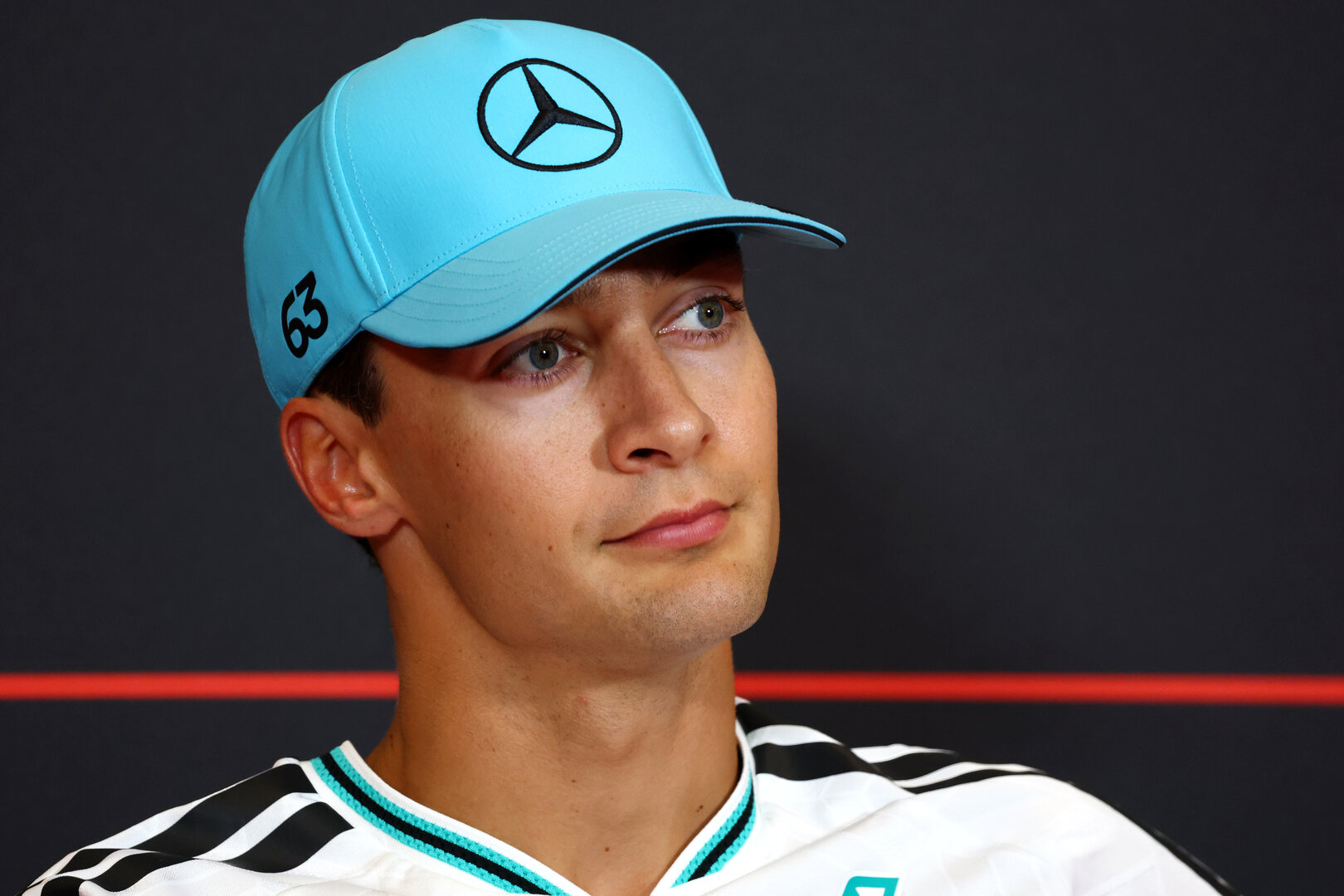 GP AUSTRIA, George Russell (GBR) Mercedes AMG Formula One Team in the FIA Press Conference.
25.06.2026. Formula 1 World Championship, Rd 8, Austrian Grand Prix, Spielberg, Austria, Preparation Day.
- www.xpbimages.com, EMail: requests@xpbimages.com © Copyright: Bearne / XPB Images