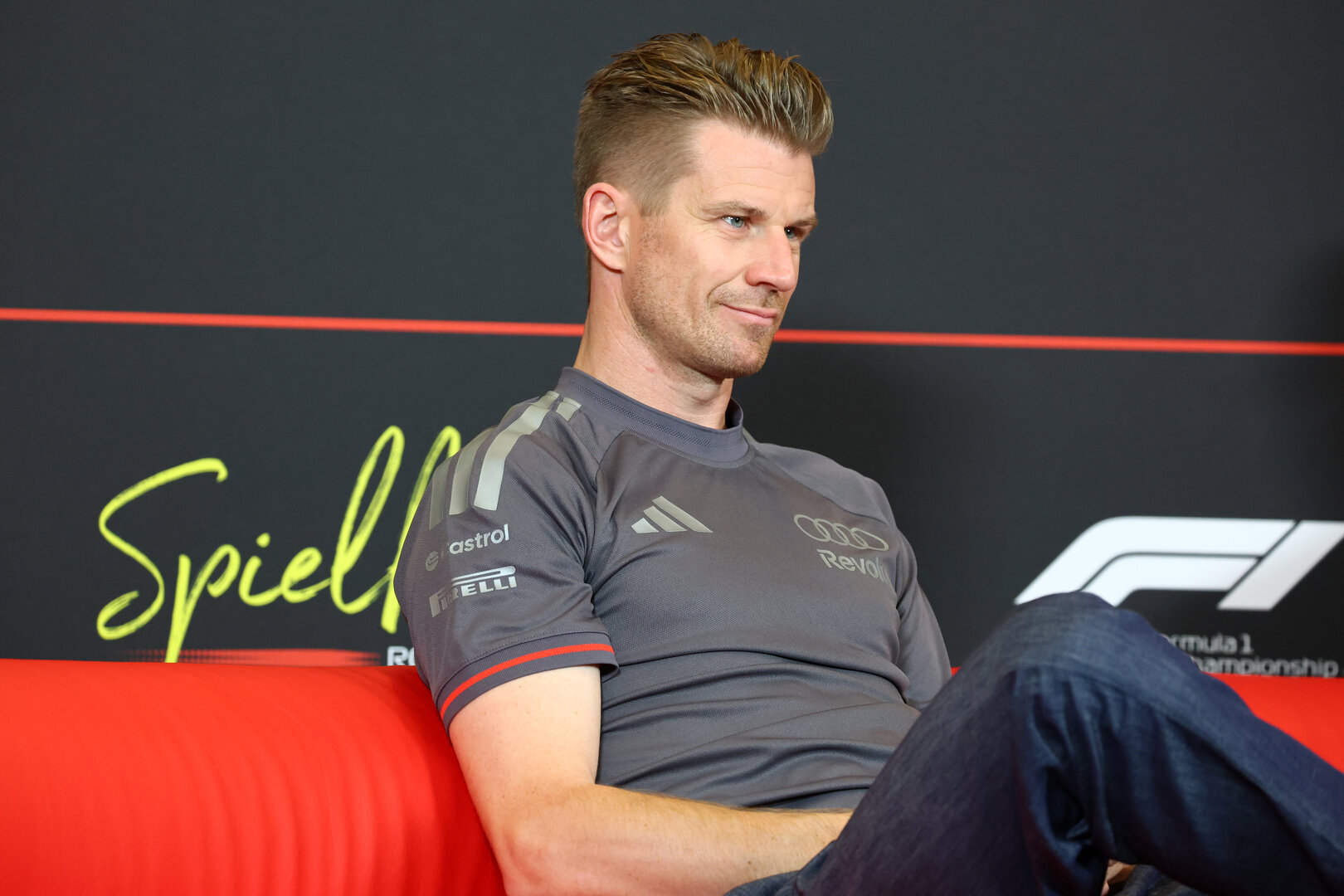 GP AUSTRIA, Nico Hulkenberg (GER) Audi F1 Team in the FIA Press Conference.
25.06.2026. Formula 1 World Championship, Rd 8, Austrian Grand Prix, Spielberg, Austria, Preparation Day.
- www.xpbimages.com, EMail: requests@xpbimages.com © Copyright: Bearne / XPB Images