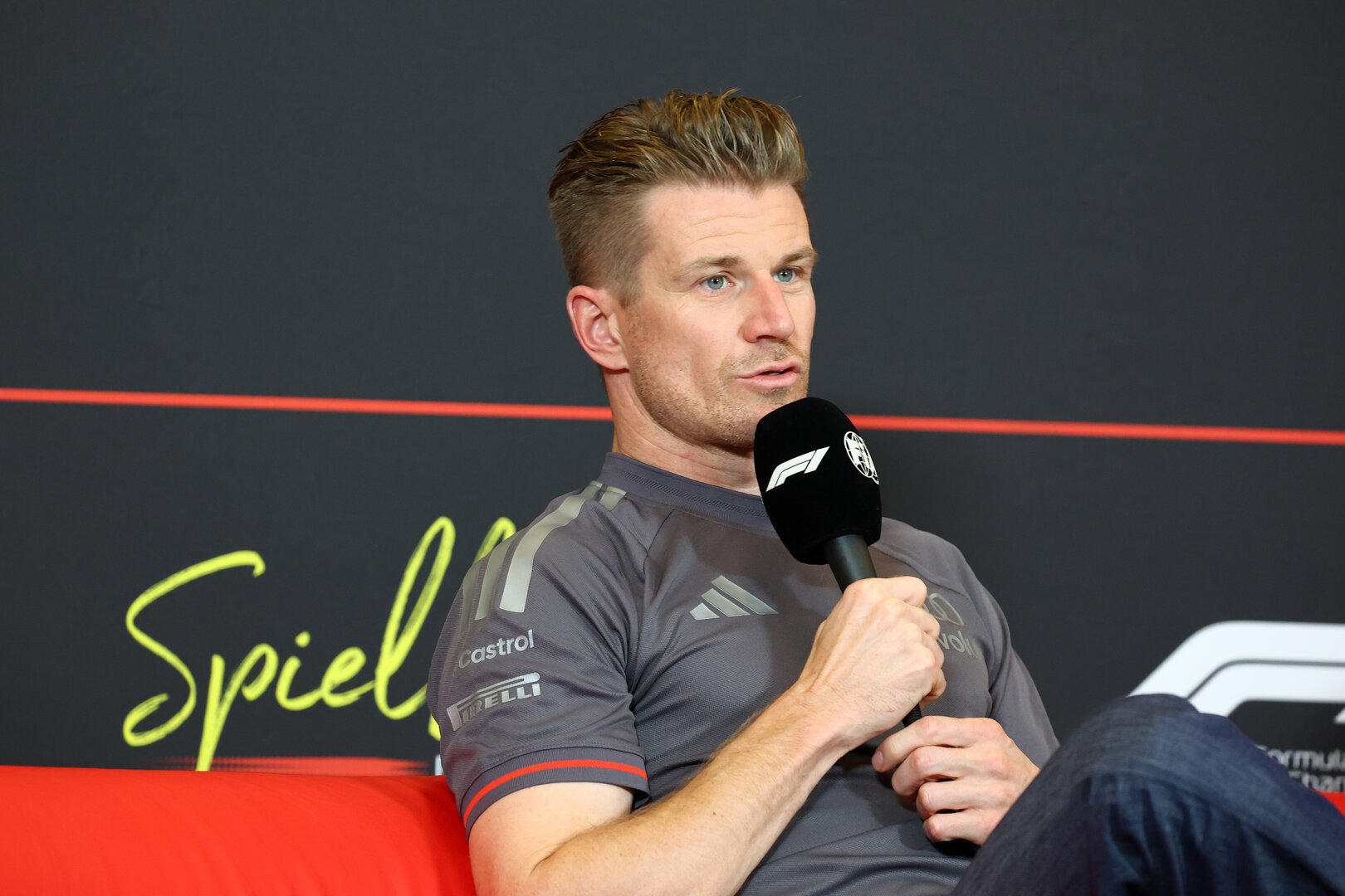 GP AUSTRIA, Nico Hulkenberg (GER) Audi F1 Team in the FIA Press Conference.
25.06.2026. Formula 1 World Championship, Rd 8, Austrian Grand Prix, Spielberg, Austria, Preparation Day.
- www.xpbimages.com, EMail: requests@xpbimages.com © Copyright: Bearne / XPB Images