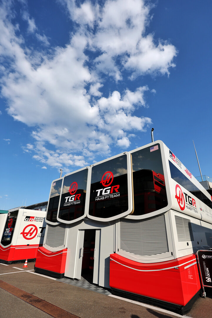 GP AUSTRIA, Haas F1 Team trucks in the paddock.
25.06.2026. Formula 1 World Championship, Rd 8, Austrian Grand Prix, Spielberg, Austria, Preparation Day.
- www.xpbimages.com, EMail: requests@xpbimages.com © Copyright: Moy / XPB Images
