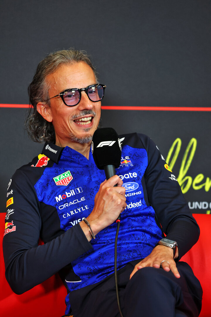 GP AUSTRIA, Laurent Mekies (FRA) Red Bull Racing Team Principal e CEO in the FIA Press Conference.
26.06.2026. Formula 1 World Championship, Rd 8, Austrian Grand Prix, Spielberg, Austria, Practice Day.
- www.xpbimages.com, EMail: requests@xpbimages.com © Copyright: Bearne / XPB Images
