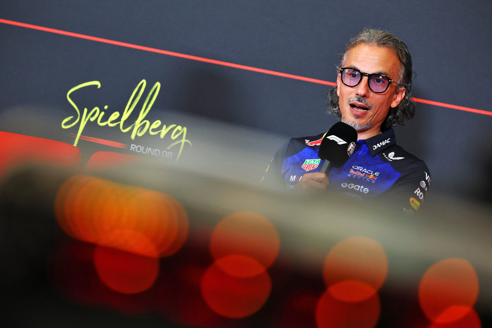 GP AUSTRIA, Laurent Mekies (FRA) Red Bull Racing Team Principal e CEO in the FIA Press Conference.
26.06.2026. Formula 1 World Championship, Rd 8, Austrian Grand Prix, Spielberg, Austria, Practice Day.
- www.xpbimages.com, EMail: requests@xpbimages.com © Copyright: Bearne / XPB Images