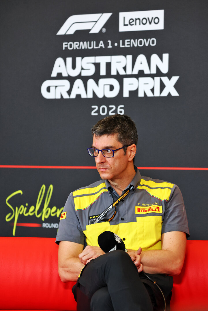 GP AUSTRIA, Dario Marrafuschi (ITA) Head of Pirelli Motorsport Business Unit in the FIA Press Conference.
26.06.2026. Formula 1 World Championship, Rd 8, Austrian Grand Prix, Spielberg, Austria, Practice Day.
- www.xpbimages.com, EMail: requests@xpbimages.com © Copyright: Bearne / XPB Images