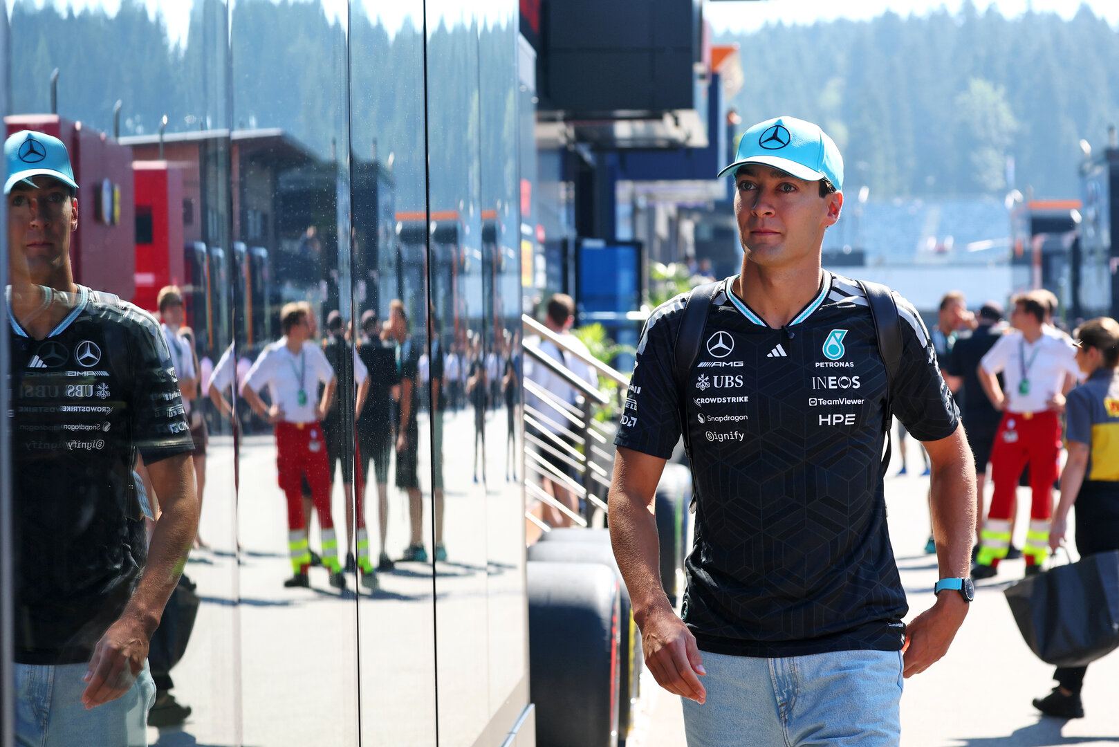 GP AUSTRIA, George Russell (GBR) Mercedes AMG Formula One Team.
27.06.2026. Formula 1 World Championship, Rd 8, Austrian Grand Prix, Spielberg, Austria, Qualifiche Day.
- www.xpbimages.com, EMail: requests@xpbimages.com © Copyright: Bearne / XPB Images