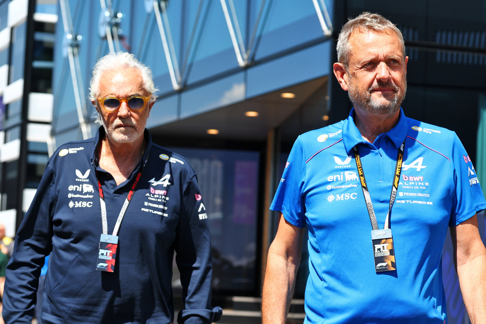 GP AUSTRIA, Steve Nielsen (GBR) Alpine F1 Team Managing Director (Right) e Flavio Briatore (ITA) Alpine F1 Team Executive Advisor.
27.06.2026. Formula 1 World Championship, Rd 8, Austrian Grand Prix, Spielberg, Austria, Qualifiche Day.
- www.xpbimages.com, EMail: requests@xpbimages.com © Copyright: Bearne / XPB Images