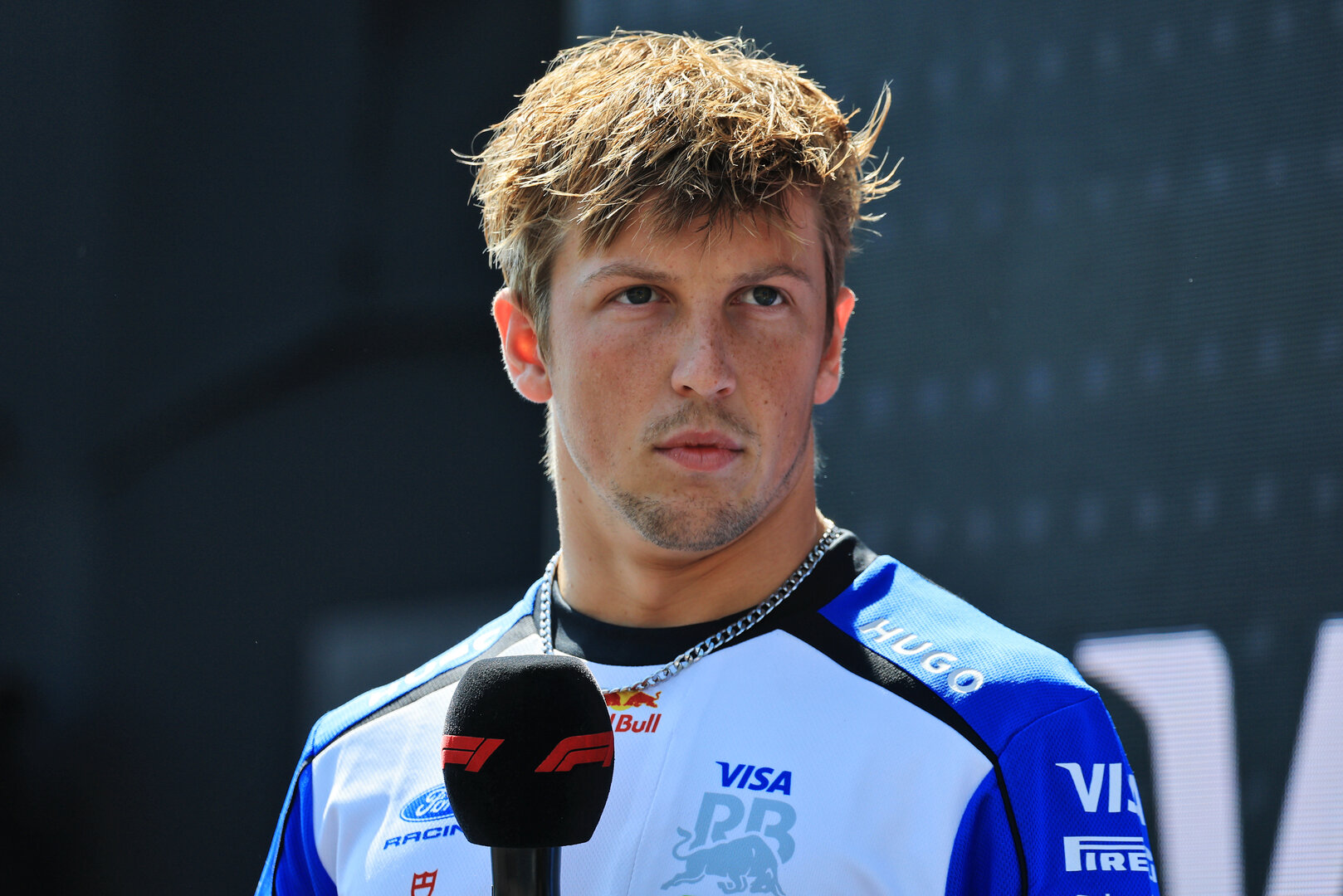 GP AUSTRIA, Liam Lawson (NZL) Racing Bulls Formula One Team on the FanZone Stage.
27.06.2026. Formula 1 World Championship, Rd 8, Austrian Grand Prix, Spielberg, Austria, Qualifiche Day.
- www.xpbimages.com, EMail: requests@xpbimages.com © Copyright: Moy / XPB Images