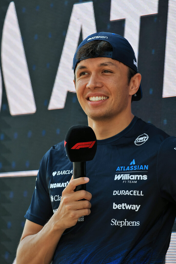 GP AUSTRIA, Alexander Albon (THA) Williams F1 Team on the FanZone Stage.
27.06.2026. Formula 1 World Championship, Rd 8, Austrian Grand Prix, Spielberg, Austria, Qualifiche Day.
- www.xpbimages.com, EMail: requests@xpbimages.com © Copyright: Moy / XPB Images