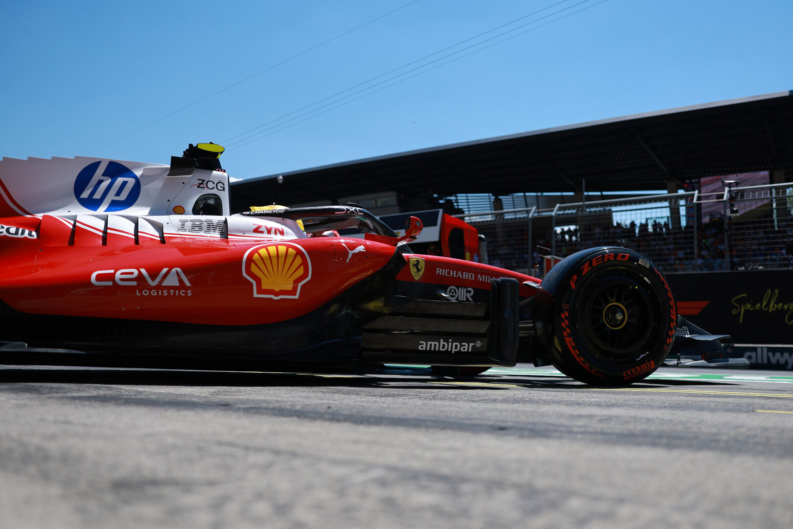 GP AUSTRIA, Lewis Hamilton (GBR) Ferrari SF-26 leaves the pits.
27.06.2026. Formula 1 World Championship, Rd 8, Austrian Grand Prix, Spielberg, Austria, Qualifiche Day.
- www.xpbimages.com, EMail: requests@xpbimages.com © Copyright: Charniaux / XPB Images