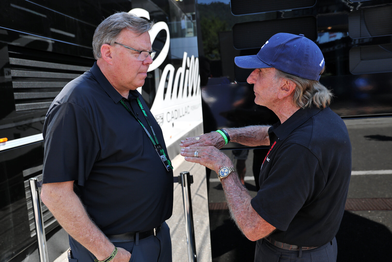GP AUSTRIA, (L to R): Jim Campbell (USA) General Motors Performance e Motorsports Commercial Operations Vice President with Emerson Fittipaldi (BRA).
27.06.2026. Formula 1 World Championship, Rd 8, Austrian Grand Prix, Spielberg, Austria, Qualifiche Day.
- www.xpbimages.com, EMail: requests@xpbimages.com © Copyright: Batchelor / XPB Images