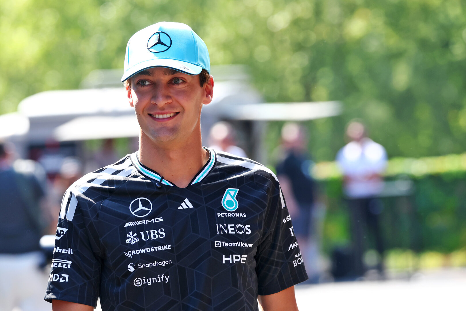 GP BELGIO, George Russell (GBR) Mercedes AMG Formula One Team.
16.07.2026. Formula 1 World Championship, Rd 10, Belgian Grand Prix, Spa Francorchamps, Belgium, Preparation Day.
- www.xpbimages.com, EMail: requests@xpbimages.com © Copyright: Bearne / XPB Images
