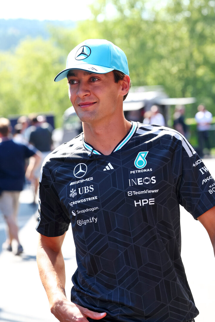 GP BELGIO, George Russell (GBR) Mercedes AMG Formula One Team.
16.07.2026. Formula 1 World Championship, Rd 10, Belgian Grand Prix, Spa Francorchamps, Belgium, Preparation Day.
- www.xpbimages.com, EMail: requests@xpbimages.com © Copyright: Bearne / XPB Images