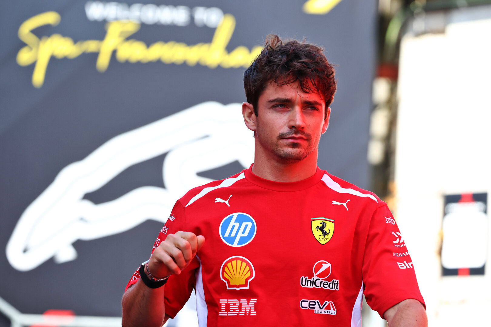 GP BELGIO, Charles Leclerc (MON) Ferrari.
16.07.2026. Formula 1 World Championship, Rd 10, Belgian Grand Prix, Spa Francorchamps, Belgium, Preparation Day.
- www.xpbimages.com, EMail: requests@xpbimages.com © Copyright: Bearne / XPB Images