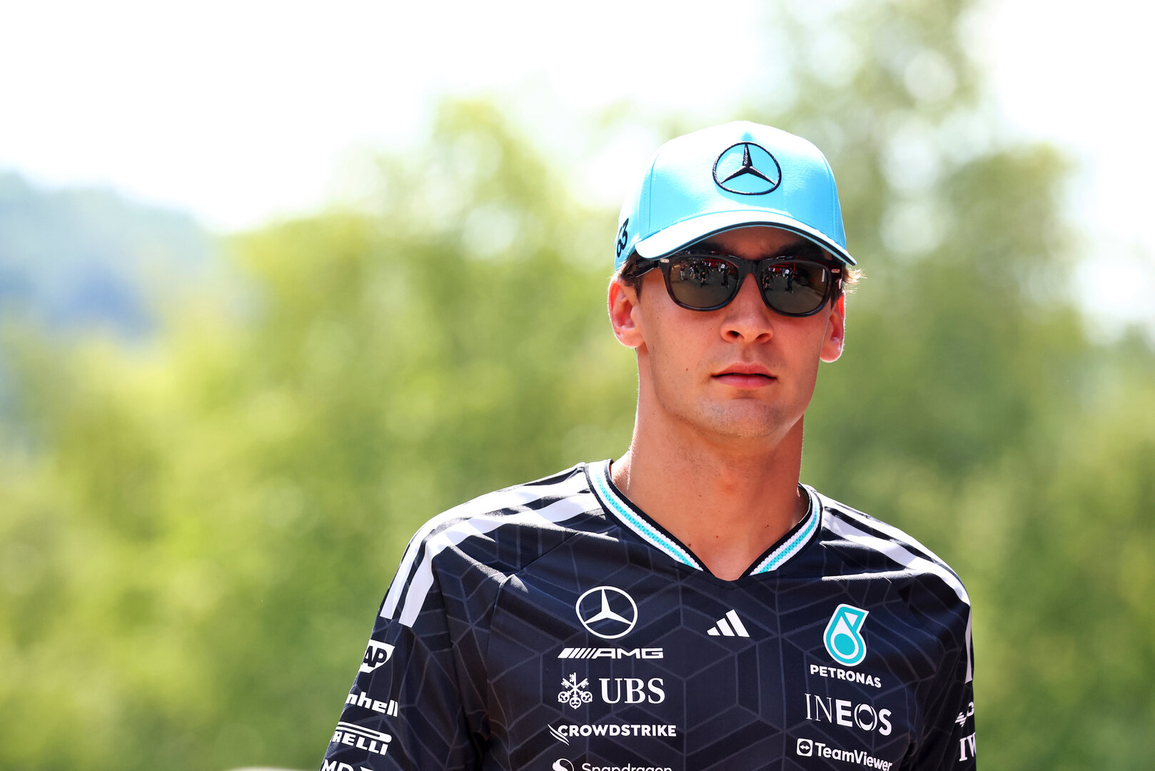 GP BELGIO, George Russell (GBR) Mercedes AMG Formula One Team.
16.07.2026. Formula 1 World Championship, Rd 10, Belgian Grand Prix, Spa Francorchamps, Belgium, Preparation Day.
- www.xpbimages.com, EMail: requests@xpbimages.com © Copyright: Bearne / XPB Images