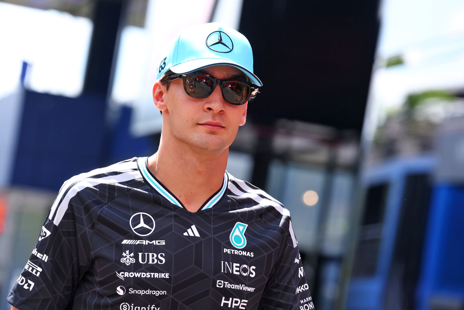 GP BELGIO, George Russell (GBR) Mercedes AMG Formula One Team.
16.07.2026. Formula 1 World Championship, Rd 10, Belgian Grand Prix, Spa Francorchamps, Belgium, Preparation Day.
- www.xpbimages.com, EMail: requests@xpbimages.com © Copyright: Bearne / XPB Images
