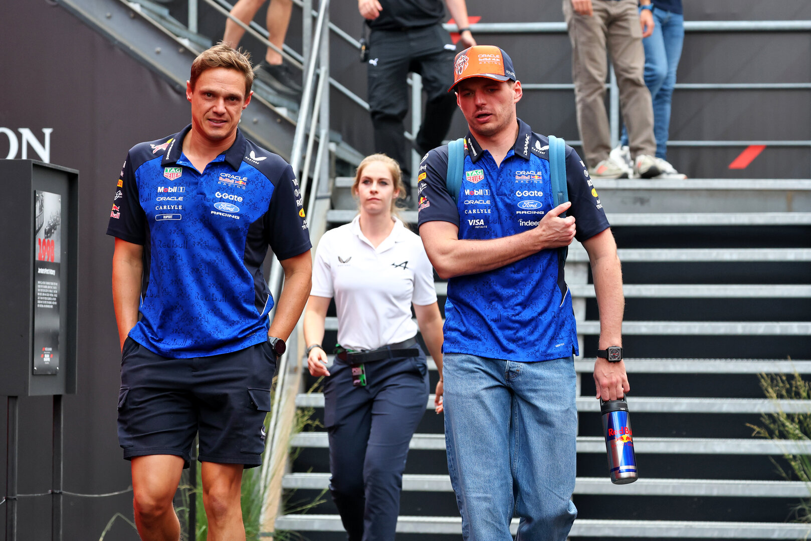 GP BELGIO, (L to R): Rupert Manwaring (GBR) Red Bull Racing Performance Coach with Max Verstappen (NLD) Red Bull Racing.
16.07.2026. Formula 1 World Championship, Rd 10, Belgian Grand Prix, Spa Francorchamps, Belgium, Preparation Day.
- www.xpbimages.com, EMail: requests@xpbimages.com © Copyright: Bearne / XPB Images