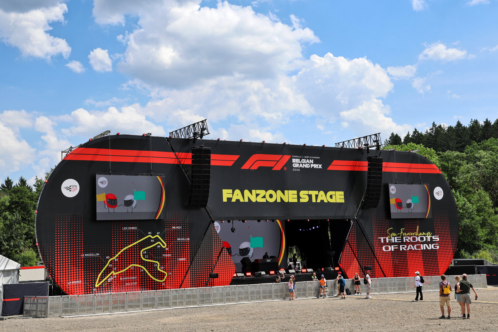 GP BELGIO, Circuit Atmosfera - FanZone Stage.
16.07.2026. Formula 1 World Championship, Rd 10, Belgian Grand Prix, Spa Francorchamps, Belgium, Preparation Day.
- www.xpbimages.com, EMail: requests@xpbimages.com © Copyright: Batchelor / XPB Images