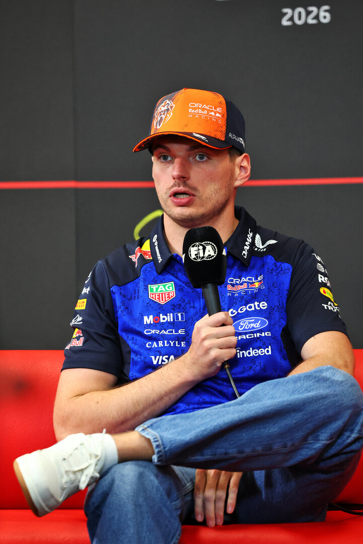 GP BELGIO, Max Verstappen (NLD) Red Bull Racing in the FIA Press Conference.
16.07.2026. Formula 1 World Championship, Rd 10, Belgian Grand Prix, Spa Francorchamps, Belgium, Preparation Day.
- www.xpbimages.com, EMail: requests@xpbimages.com © Copyright: Bearne / XPB Images