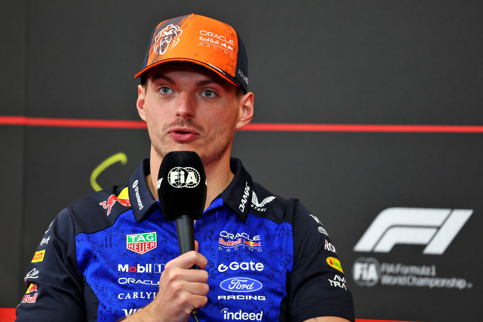 GP BELGIO, Max Verstappen (NLD) Red Bull Racing in the FIA Press Conference.
16.07.2026. Formula 1 World Championship, Rd 10, Belgian Grand Prix, Spa Francorchamps, Belgium, Preparation Day.
- www.xpbimages.com, EMail: requests@xpbimages.com © Copyright: Bearne / XPB Images