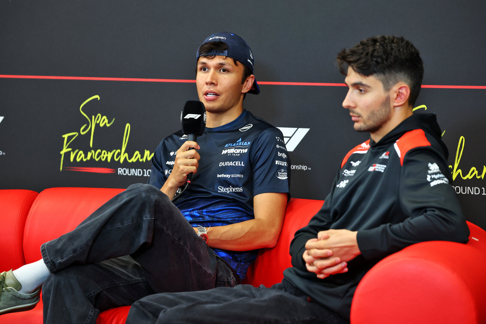 GP BELGIO, Alexander Albon (THA) Williams F1 Team in the FIA Press Conference.
16.07.2026. Formula 1 World Championship, Rd 10, Belgian Grand Prix, Spa Francorchamps, Belgium, Preparation Day.
- www.xpbimages.com, EMail: requests@xpbimages.com © Copyright: Bearne / XPB Images