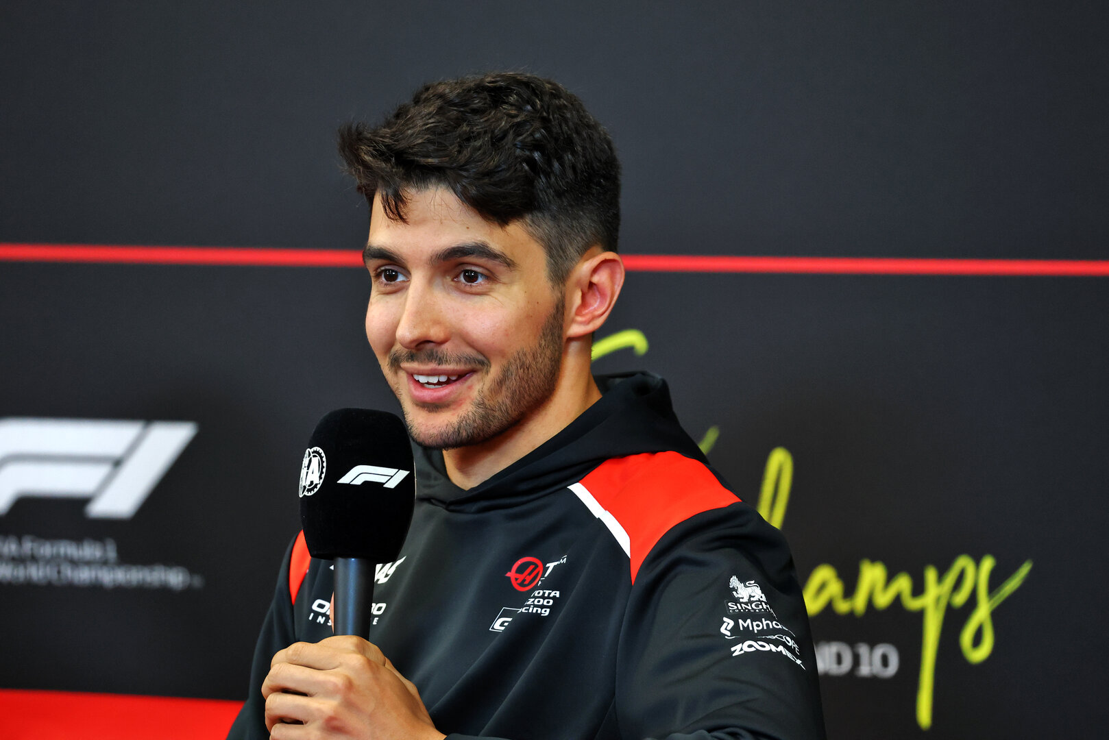 GP BELGIO, Esteban Ocon (FRA) Haas F1 Team in the FIA Press Conference.
16.07.2026. Formula 1 World Championship, Rd 10, Belgian Grand Prix, Spa Francorchamps, Belgium, Preparation Day.
- www.xpbimages.com, EMail: requests@xpbimages.com © Copyright: Bearne / XPB Images