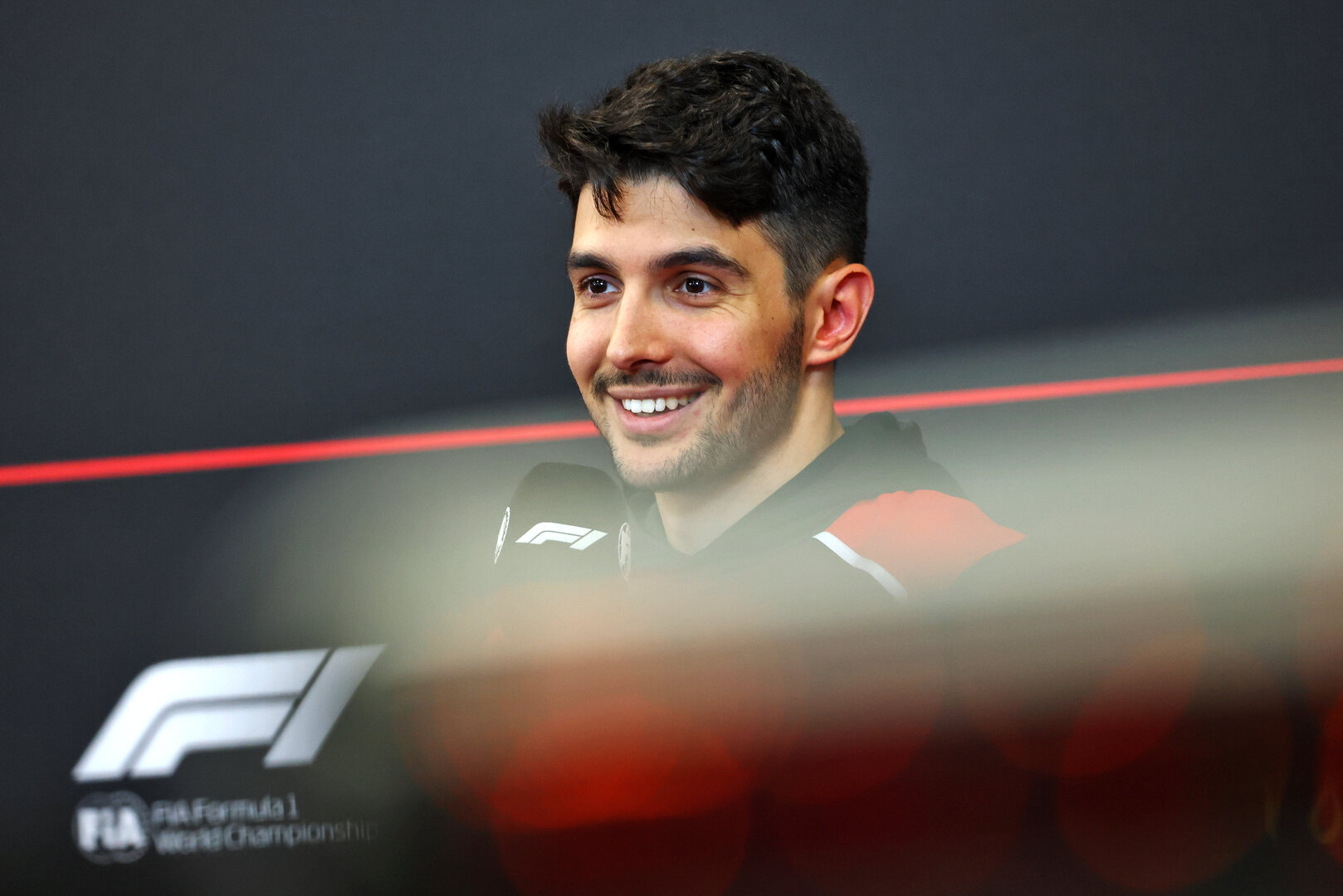 GP BELGIO, Esteban Ocon (FRA) Haas F1 Team in the FIA Press Conference.
16.07.2026. Formula 1 World Championship, Rd 10, Belgian Grand Prix, Spa Francorchamps, Belgium, Preparation Day.
- www.xpbimages.com, EMail: requests@xpbimages.com © Copyright: Bearne / XPB Images