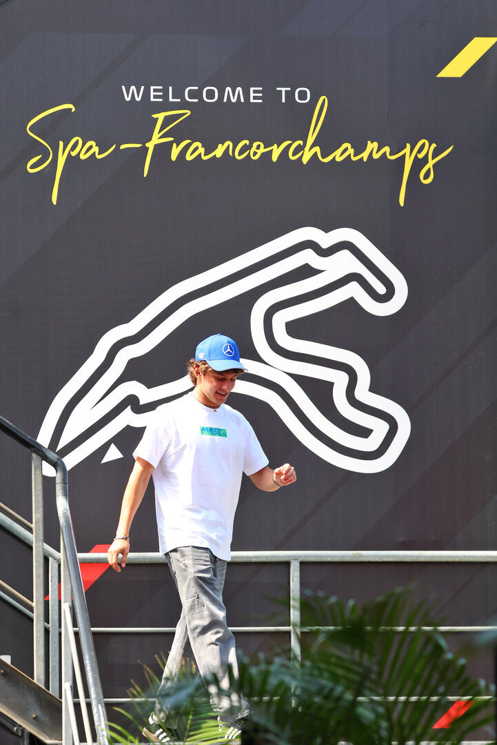 GP BELGIO, Andrea Kimi Antonelli (ITA) Mercedes AMG Formula One Team..
17.07.2026. Formula 1 World Championship, Rd 10, Belgian Grand Prix, Spa Francorchamps, Belgium, Practice Day.
- www.xpbimages.com, EMail: requests@xpbimages.com © Copyright: Bearne / XPB Images