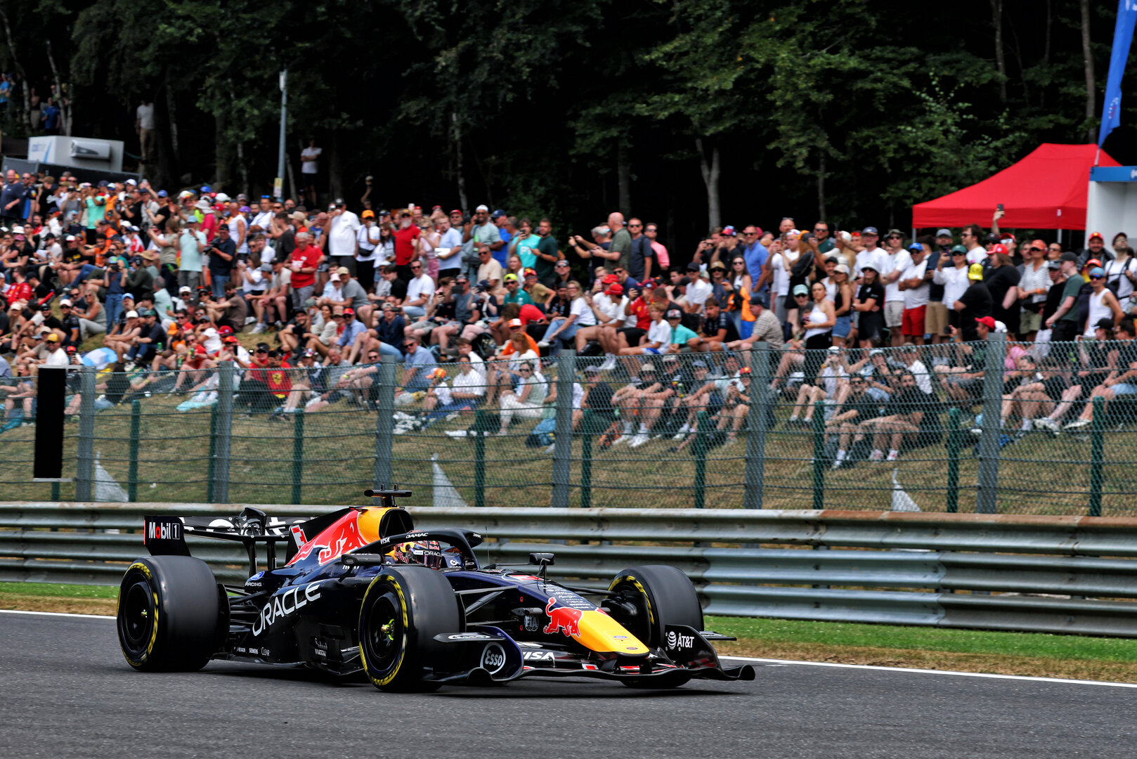 GP BELGIO, Max Verstappen (NLD) Red Bull Racing RB22.
17.07.2026. Formula 1 World Championship, Rd 10, Belgian Grand Prix, Spa Francorchamps, Belgium, Practice Day.
- www.xpbimages.com, EMail: requests@xpbimages.com © Copyright: Bearne / XPB Images