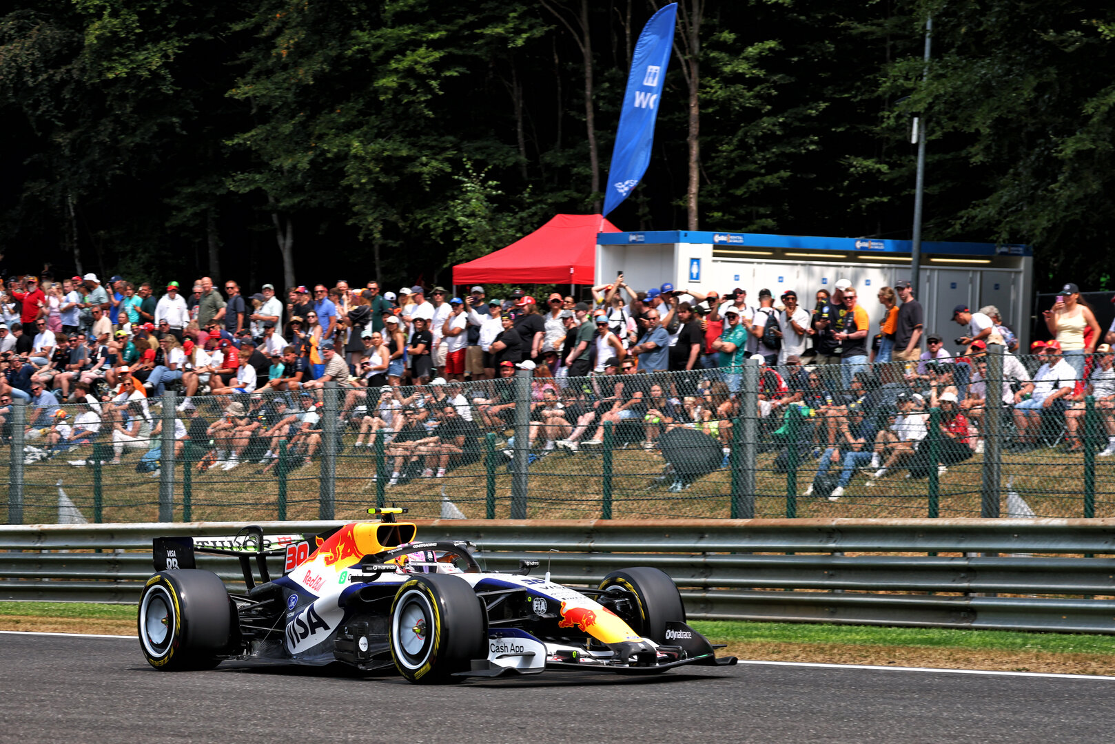 GP BELGIO, Liam Lawson (NZL) Racing Bulls Formula One Team VCARB 03.
17.07.2026. Formula 1 World Championship, Rd 10, Belgian Grand Prix, Spa Francorchamps, Belgium, Practice Day.
- www.xpbimages.com, EMail: requests@xpbimages.com © Copyright: Bearne / XPB Images
