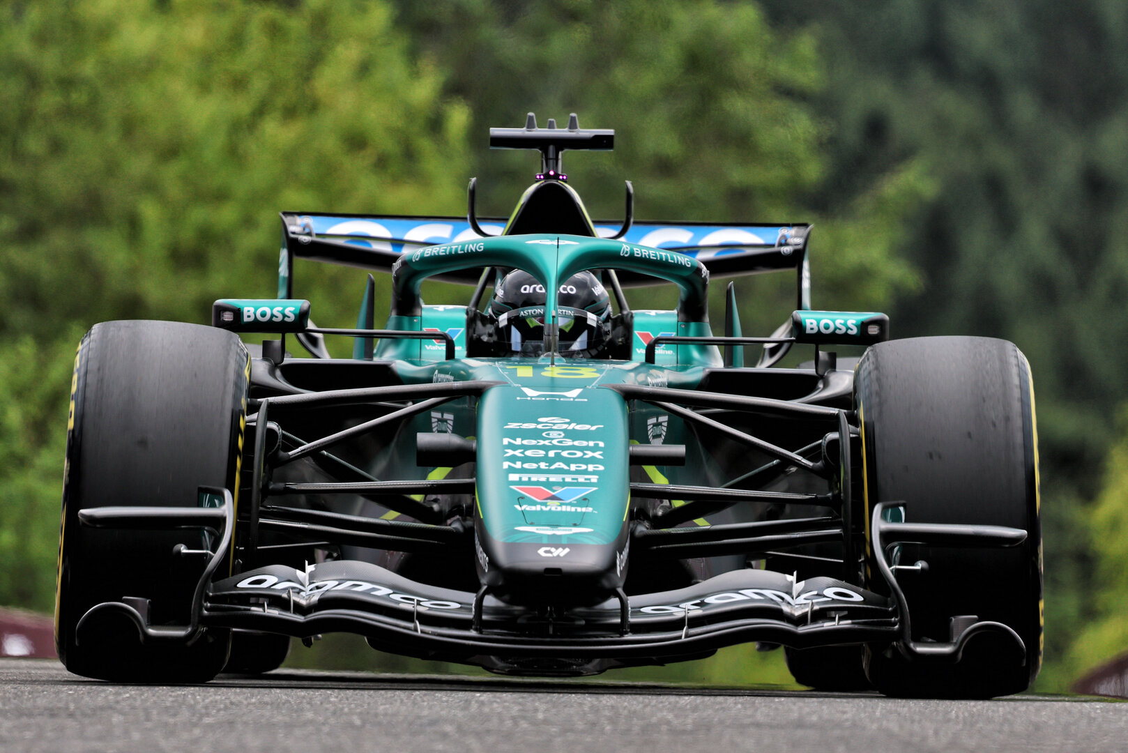 GP BELGIO, Lance Stroll (CDN) Aston Martin F1 Team AMR26.
17.07.2026. Formula 1 World Championship, Rd 10, Belgian Grand Prix, Spa Francorchamps, Belgium, Practice Day.
- www.xpbimages.com, EMail: requests@xpbimages.com © Copyright: Batchelor / XPB Images