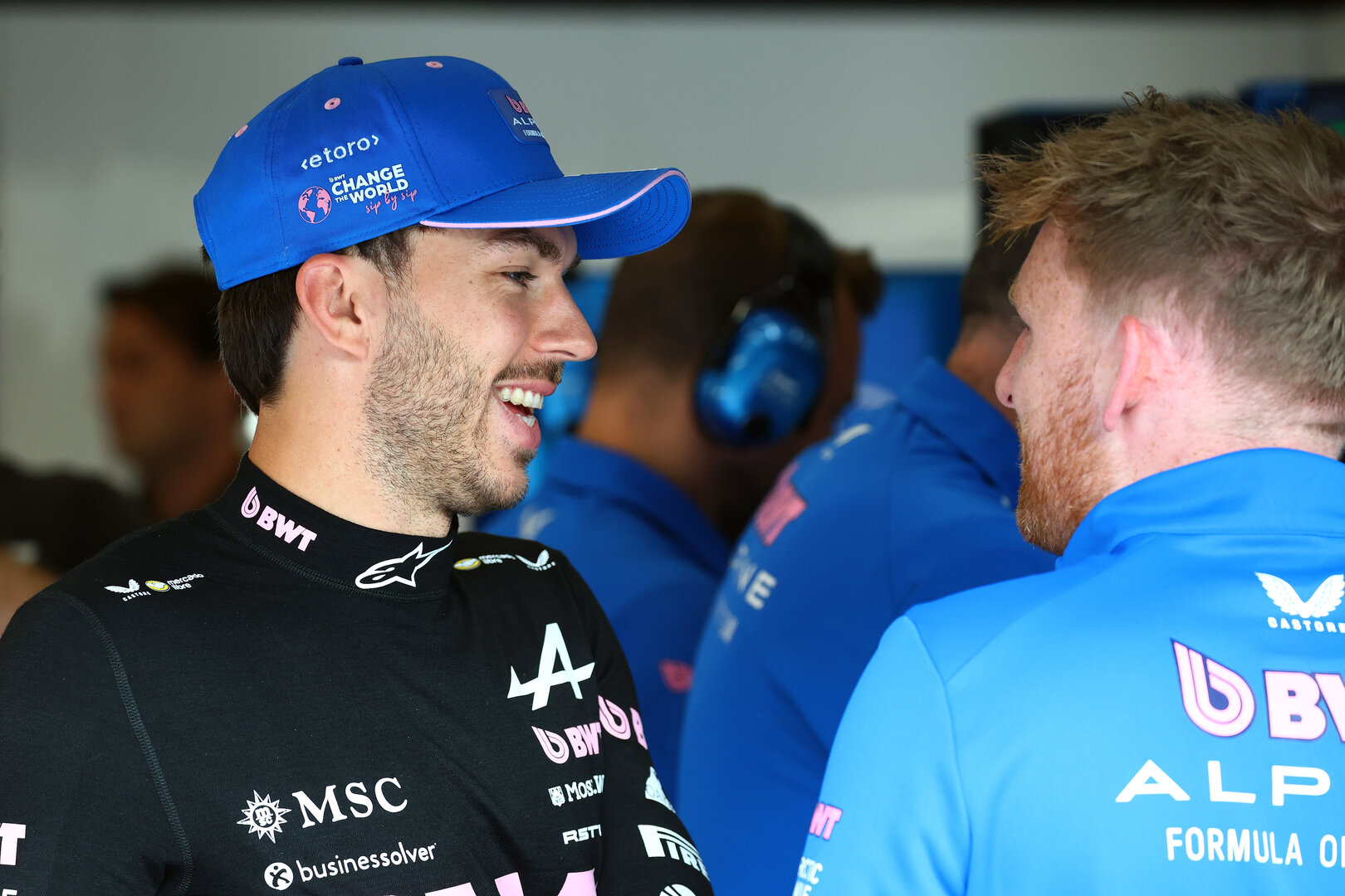GP BELGIO, (L to R): Pierre Gasly (FRA) Alpine F1 Team with Josh Peckett (GBR) Alpine F1 Team Gara Engineer.
17.07.2026. Formula 1 World Championship, Rd 10, Belgian Grand Prix, Spa Francorchamps, Belgium, Practice Day.
- www.xpbimages.com, EMail: requests@xpbimages.com © Copyright: Bearne / XPB Images