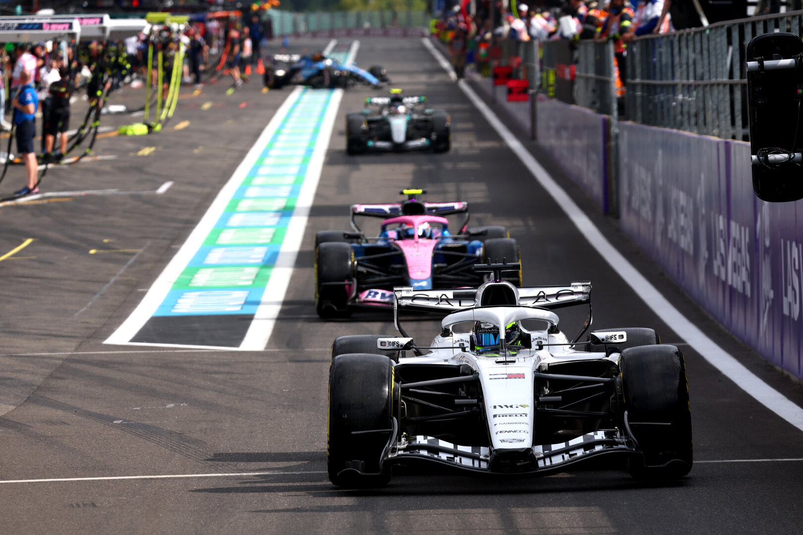 GP BELGIO, Sergio Perez (MEX) Cadillac Formula 1 Team MAC-26 leaves the pits.
17.07.2026. Formula 1 World Championship, Rd 10, Belgian Grand Prix, Spa Francorchamps, Belgium, Practice Day.
- www.xpbimages.com, EMail: requests@xpbimages.com © Copyright: Bearne / XPB Images