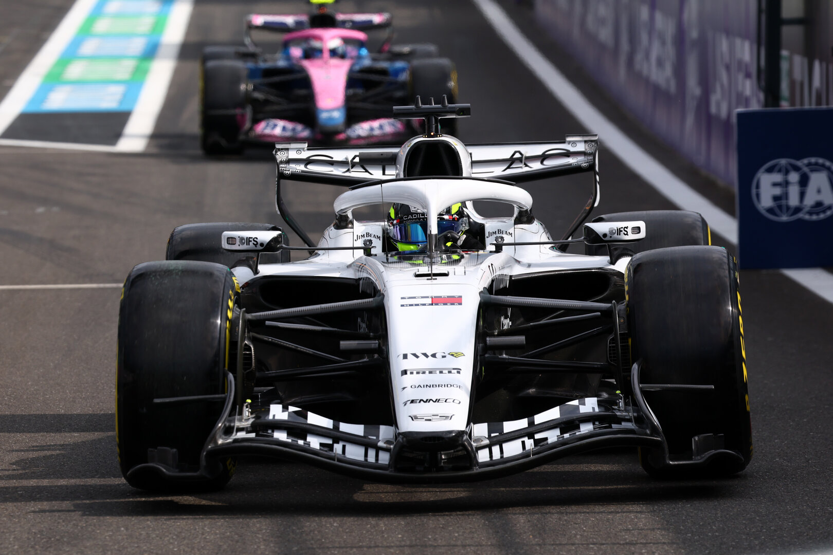 GP BELGIO, Sergio Perez (MEX) Cadillac Formula 1 Team MAC-26 leaves the pits.
17.07.2026. Formula 1 World Championship, Rd 10, Belgian Grand Prix, Spa Francorchamps, Belgium, Practice Day.
- www.xpbimages.com, EMail: requests@xpbimages.com © Copyright: Bearne / XPB Images