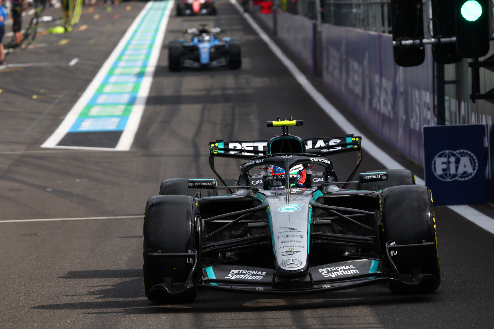 GP BELGIO, Andrea Kimi Antonelli (ITA) Mercedes AMG Formula One Team W17 leaves the pits.
17.07.2026. Formula 1 World Championship, Rd 10, Belgian Grand Prix, Spa Francorchamps, Belgium, Practice Day.
- www.xpbimages.com, EMail: requests@xpbimages.com © Copyright: Bearne / XPB Images