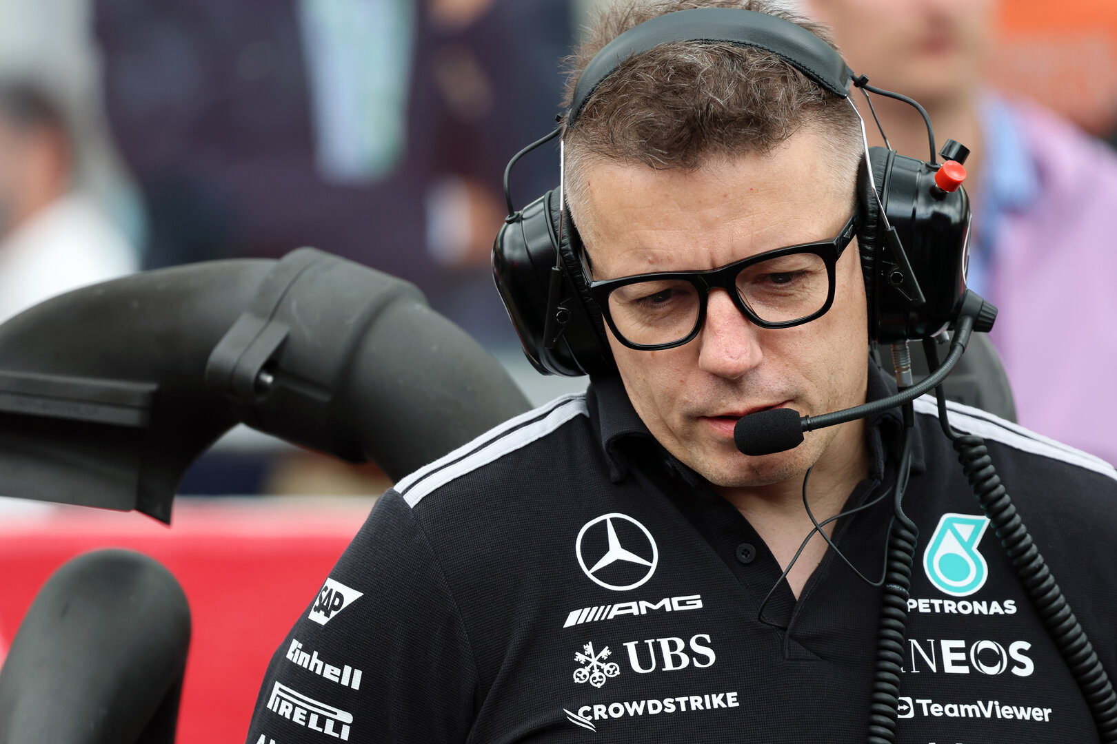 GP BELGIO, Peter Bonnington (GBR) Mercedes AMG Formula One Team Gara Engineer on the grid.
19.07.2026. Formula 1 World Championship, Rd 10, Belgian Grand Prix, Spa Francorchamps, Belgium, Gara Day.
- www.xpbimages.com, EMail: requests@xpbimages.com © Copyright: Batchelor / XPB Images