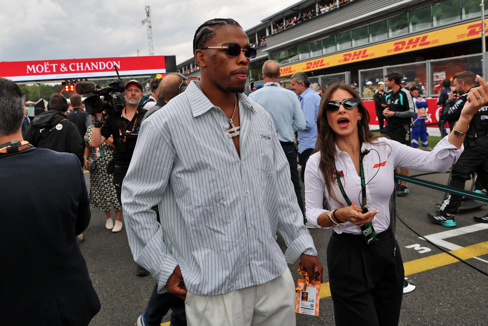 GP BELGIO, Patrick Habirora (BEL) MMA Fighter, on the grid. 
19.07.2026. Formula 1 World Championship, Rd 10, Belgian Grand Prix, Spa Francorchamps, Belgium, Gara Day.
- www.xpbimages.com, EMail: requests@xpbimages.com © Copyright: Batchelor / XPB Images