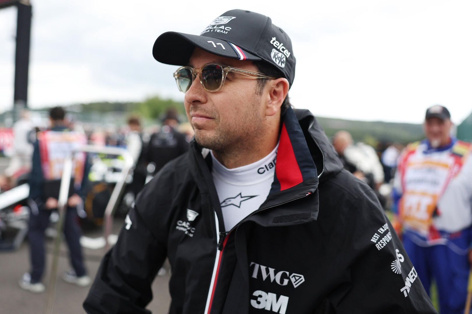 GP BELGIO, Sergio Perez (MEX) Cadillac Formula 1 Team on the grid.
19.07.2026. Formula 1 World Championship, Rd 10, Belgian Grand Prix, Spa Francorchamps, Belgium, Gara Day.
- www.xpbimages.com, EMail: requests@xpbimages.com © Copyright: Bearne / XPB Images