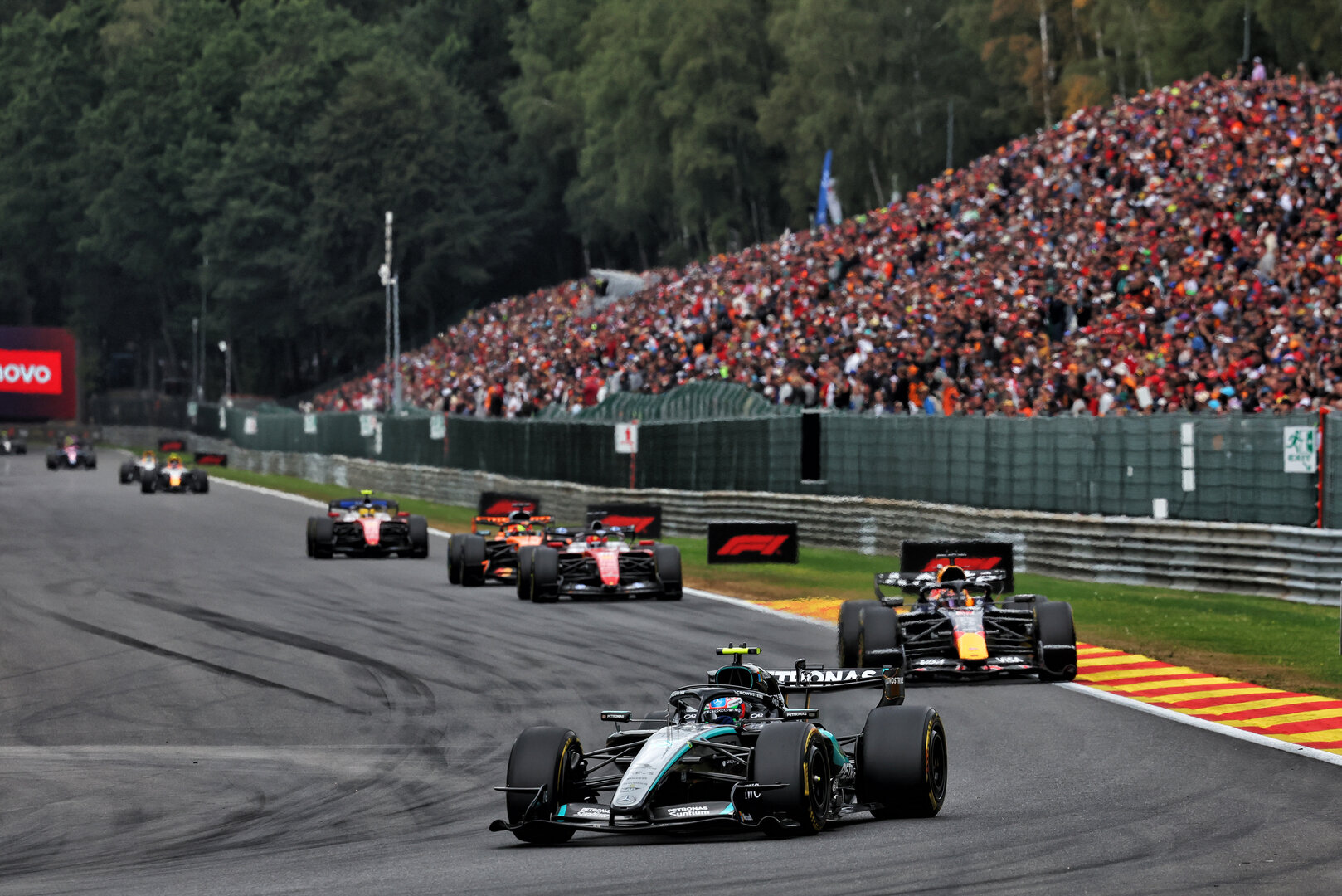 GP BELGIO, Andrea Kimi Antonelli (ITA) Mercedes AMG Formula One Team W17.
19.07.2026. Formula 1 World Championship, Rd 10, Belgian Grand Prix, Spa Francorchamps, Belgium, Gara Day.
 - www.xpbimages.com, EMail: requests@xpbimages.com © Copyright: Patching / XPB Images