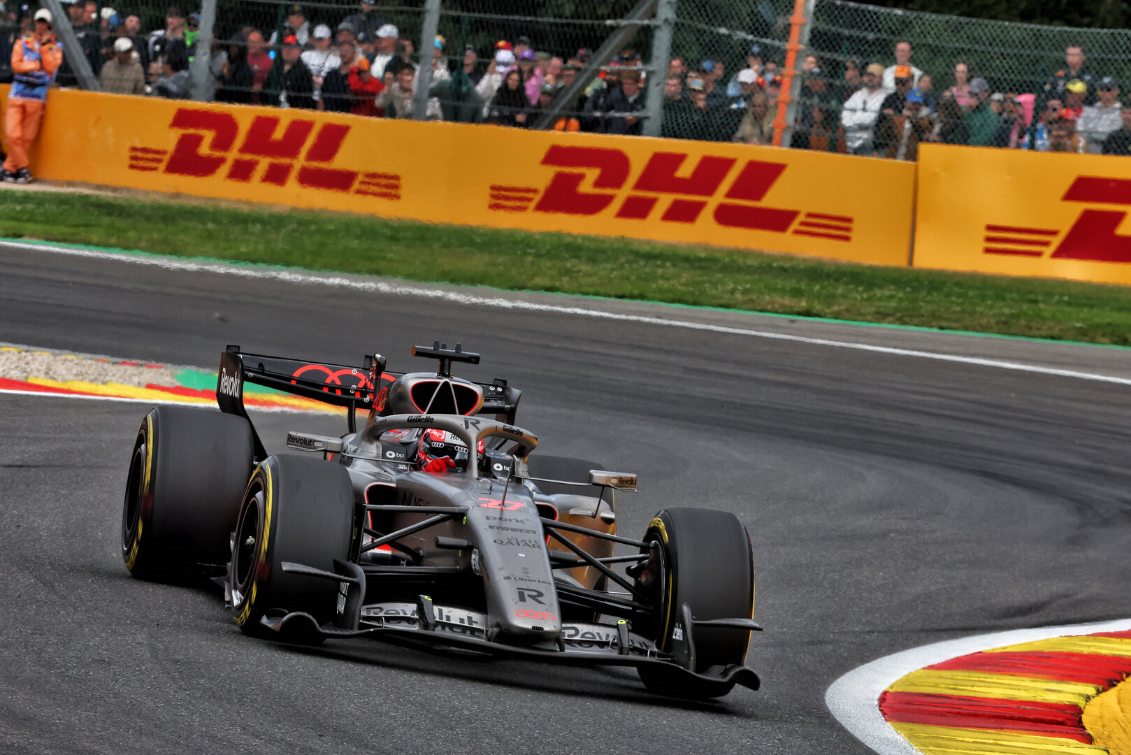 GP BELGIO, Nico Hulkenberg (GER) Audi F1 Team R26.
19.07.2026. Formula 1 World Championship, Rd 10, Belgian Grand Prix, Spa Francorchamps, Belgium, Gara Day.
 - www.xpbimages.com, EMail: requests@xpbimages.com © Copyright: Patching / XPB Images