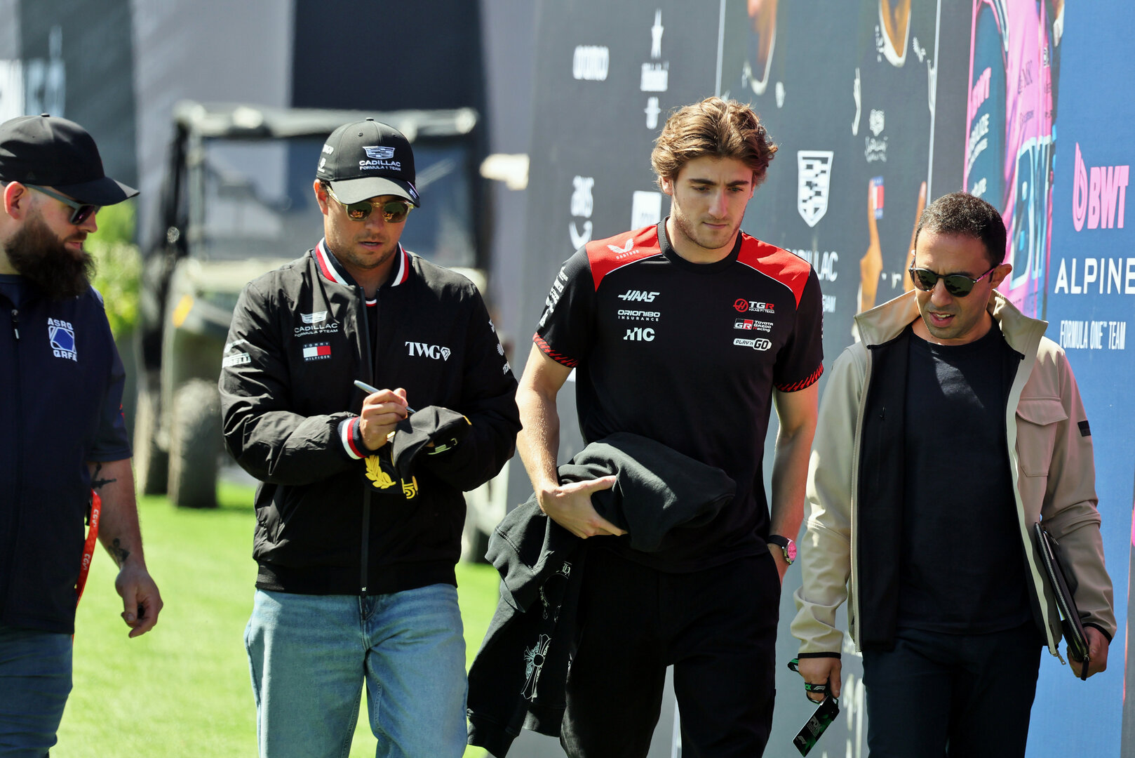 GP CANADA, (L to R): Sergio Perez (MEX) Cadillac Formula 1 Team with Jack Doohan (AUS) Haas F1 Team Reserve Driver.
21.05.2026. Formula 1 World Championship, Rd 5, Canadian Grand Prix, Montreal, Canada, Preparation Day.
- www.xpbimages.com, EMail: requests@xpbimages.com © Copyright: Moy / XPB Images