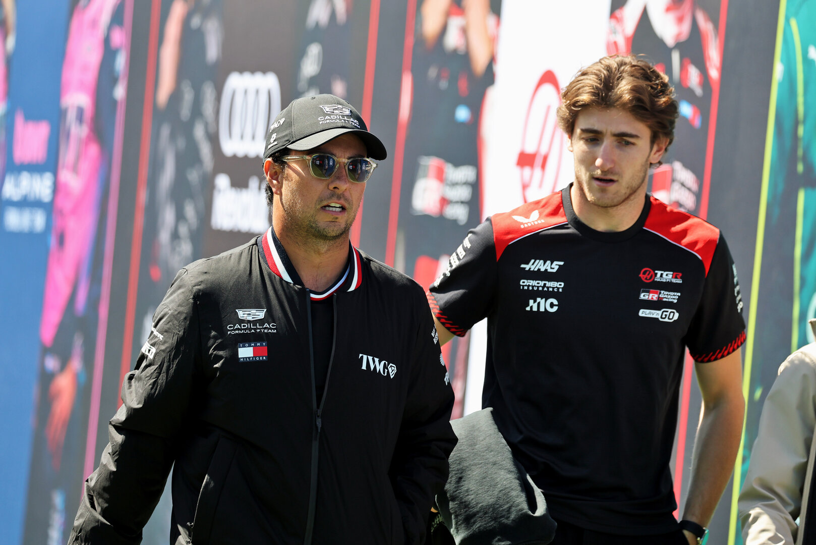 GP CANADA, (L to R): Sergio Perez (MEX) Cadillac Formula 1 Team with Jack Doohan (AUS) Haas F1 Team Reserve Driver.
21.05.2026. Formula 1 World Championship, Rd 5, Canadian Grand Prix, Montreal, Canada, Preparation Day.
- www.xpbimages.com, EMail: requests@xpbimages.com © Copyright: Moy / XPB Images
