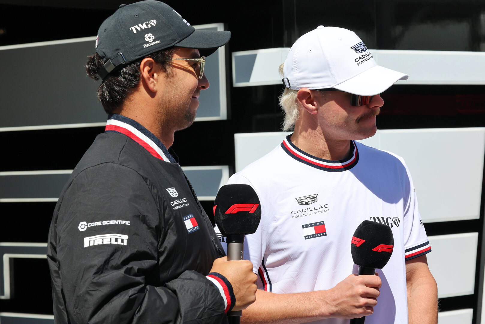 GP CANADA, (L to R): Sergio Perez (MEX) Cadillac Formula 1 Team with team mate Valtteri Bottas (FIN) Cadillac Formula 1 Team.
21.05.2026. Formula 1 World Championship, Rd 5, Canadian Grand Prix, Montreal, Canada, Preparation Day.
- www.xpbimages.com, EMail: requests@xpbimages.com © Copyright: Batchelor / XPB Images