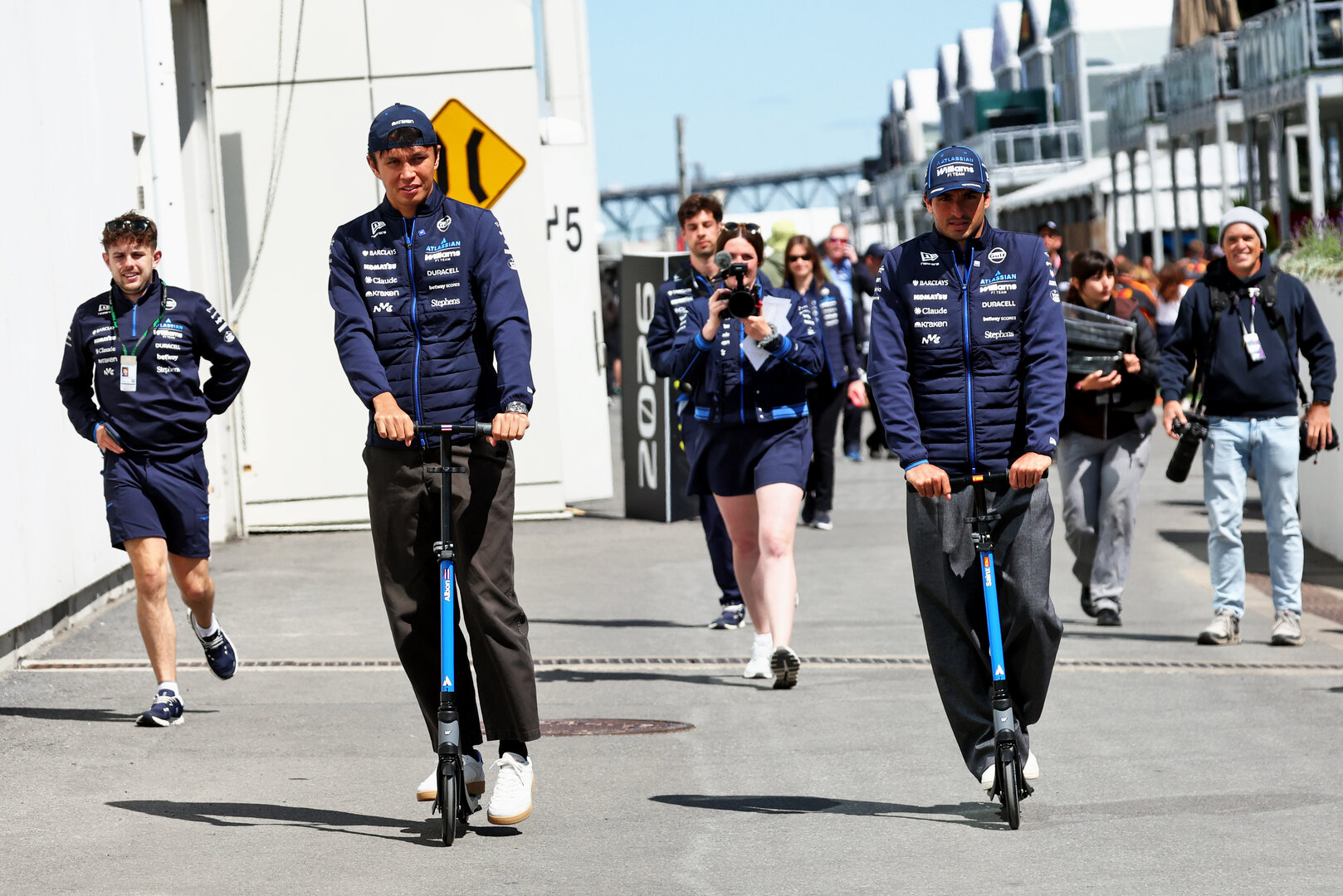 GP CANADA, (L to R): Alexander Albon (THA) Williams F1 Team with Carlos Sainz (ESP) Williams F1 Team.
21.05.2026. Formula 1 World Championship, Rd 5, Canadian Grand Prix, Montreal, Canada, Preparation Day.
- www.xpbimages.com, EMail: requests@xpbimages.com © Copyright: Bearne / XPB Images