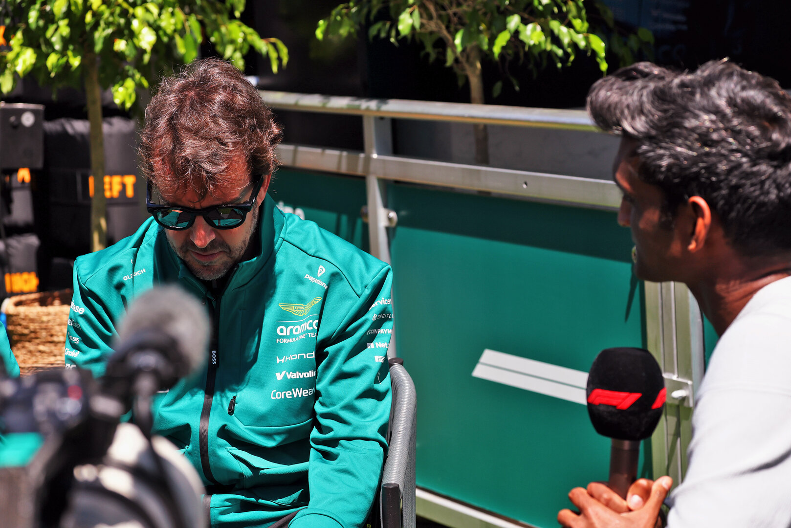 GP CANADA, (L to R): Fernando Alonso (ESP) Aston Martin F1 Team with Lawrence Barretto (GBR) F1 Presenter.
21.05.2026. Formula 1 World Championship, Rd 5, Canadian Grand Prix, Montreal, Canada, Preparation Day.
- www.xpbimages.com, EMail: requests@xpbimages.com © Copyright: Bearne / XPB Images
