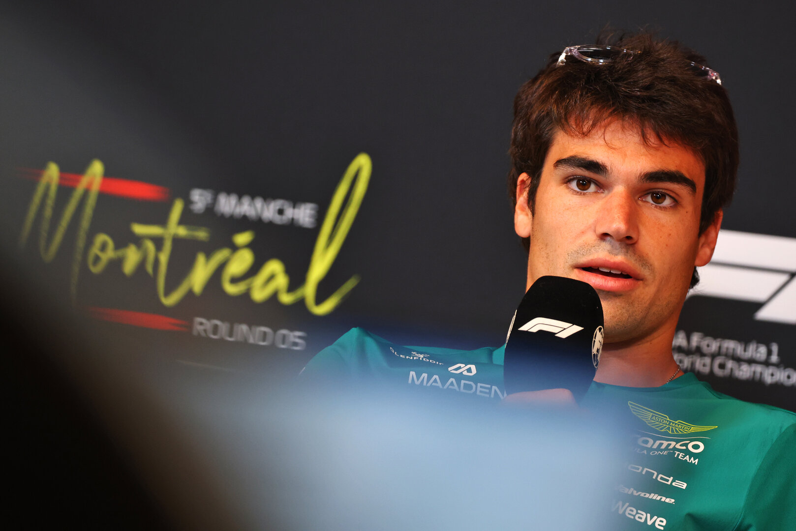 GP CANADA, Lance Stroll (CDN) Aston Martin F1 Team in the FIA Press Conference.
21.05.2026. Formula 1 World Championship, Rd 5, Canadian Grand Prix, Montreal, Canada, Preparation Day.
- www.xpbimages.com, EMail: requests@xpbimages.com © Copyright: Bearne / XPB Images