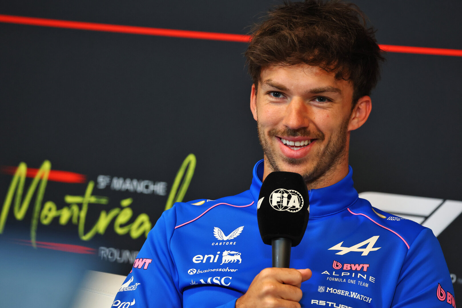 GP CANADA, Pierre Gasly (FRA) Alpine F1 Team in the FIA Press Conference.
21.05.2026. Formula 1 World Championship, Rd 5, Canadian Grand Prix, Montreal, Canada, Preparation Day.
- www.xpbimages.com, EMail: requests@xpbimages.com © Copyright: Bearne / XPB Images