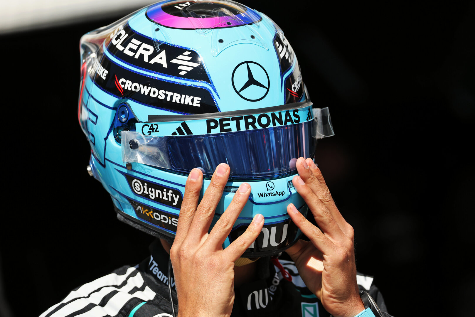 GP CANADA, George Russell (GBR) Mercedes AMG Formula One Team.
21.05.2026. Formula 1 World Championship, Rd 5, Canadian Grand Prix, Montreal, Canada, Preparation Day.
- www.xpbimages.com, EMail: requests@xpbimages.com © Copyright: Coates / XPB Images