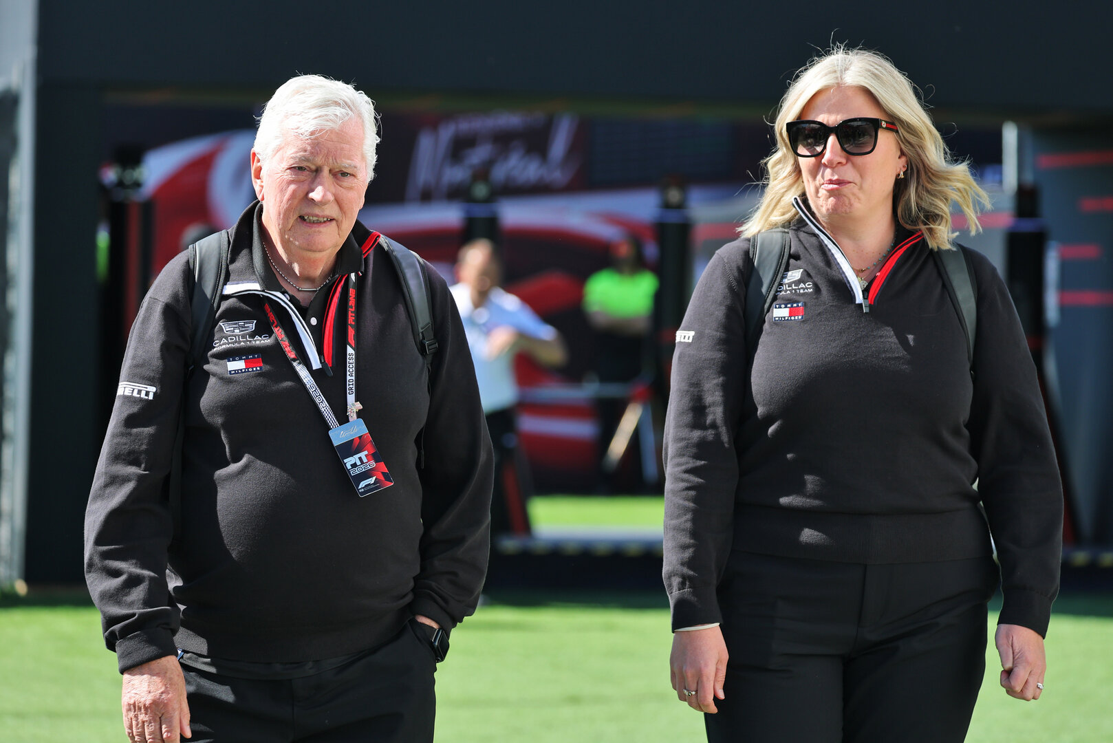 GP CANADA, (L to R): Pat Symonds (GBR) Cadillac Formula 1 Team Executive Engineering Consultant with Laura Marchant (GBR) Cadillac Formula 1 Team Executive Assistant.
22.05.2026. Formula 1 World Championship, Rd 5, Canadian Grand Prix, Montreal, Canada, Sprint Qualifiche Day.
- www.xpbimages.com, EMail: requests@xpbimages.com © Copyright: Moy / XPB Images