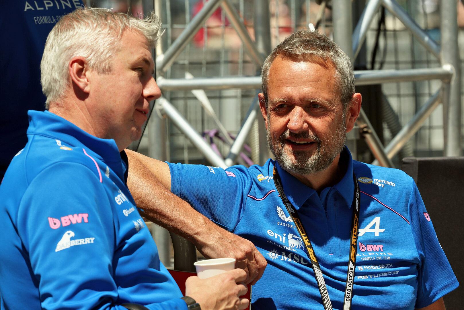 GP CANADA, Steve Nielsen (GBR) Alpine F1 Team Managing Director (Right) with Rob Cherry (GBR) Alpine F1 Team Gara Team Manager (Left).
22.05.2026. Formula 1 World Championship, Rd 5, Canadian Grand Prix, Montreal, Canada, Sprint Qualifiche Day.
- www.xpbimages.com, EMail: requests@xpbimages.com © Copyright: Batchelor / XPB Images