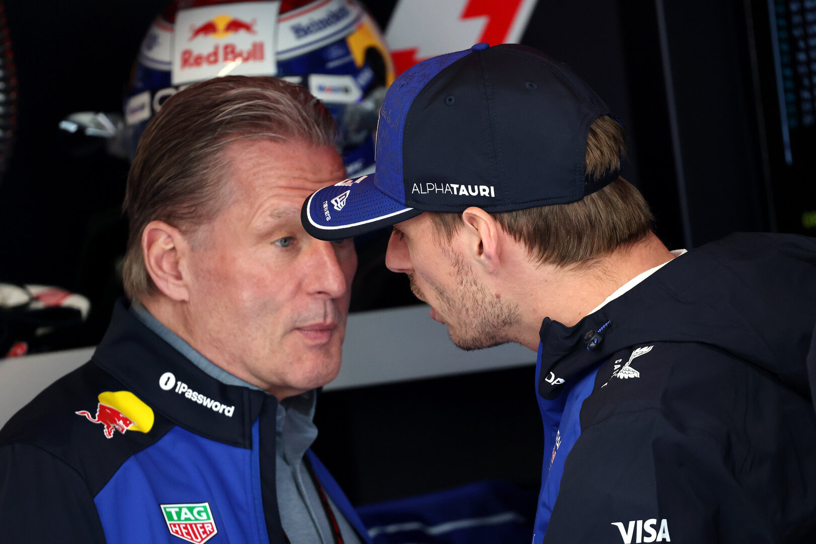 GP CANADA, (L to R): Jos Verstappen (NLD) with his son Max Verstappen (NLD) Red Bull Racing.
22.05.2026. Formula 1 World Championship, Rd 5, Canadian Grand Prix, Montreal, Canada, Sprint Qualifiche Day.
- www.xpbimages.com, EMail: requests@xpbimages.com © Copyright: Batchelor / XPB Images